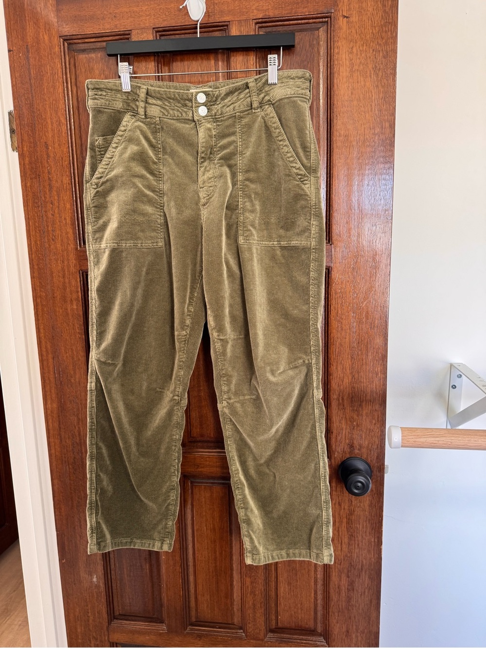 Pilcro Olive Corduroy Utility Pants